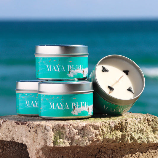 Maya Bleu The Party Wave Shark Tooth Tin Candle