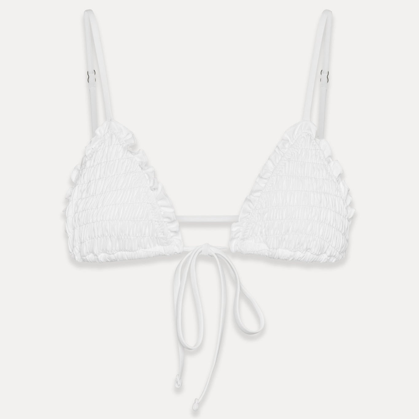 Frankies Bikinis Penny Skimpy Triangle Bikini Top - Optic White