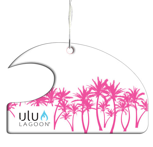 Ulu Lagoon Pink Palms Mini Wave Air Freshener (Coconut Surf Wax Scent)