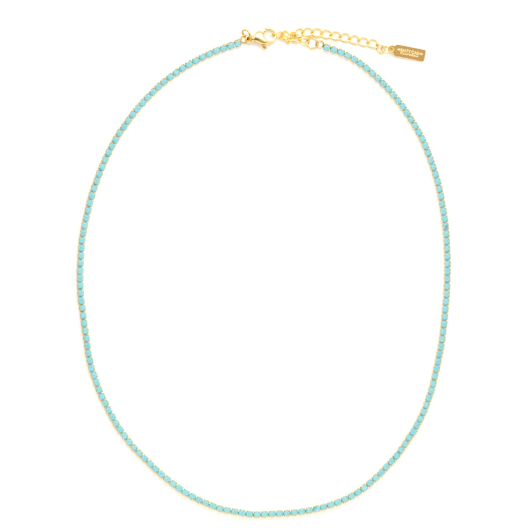 Salty Cali Tennis Necklace - Turquoise