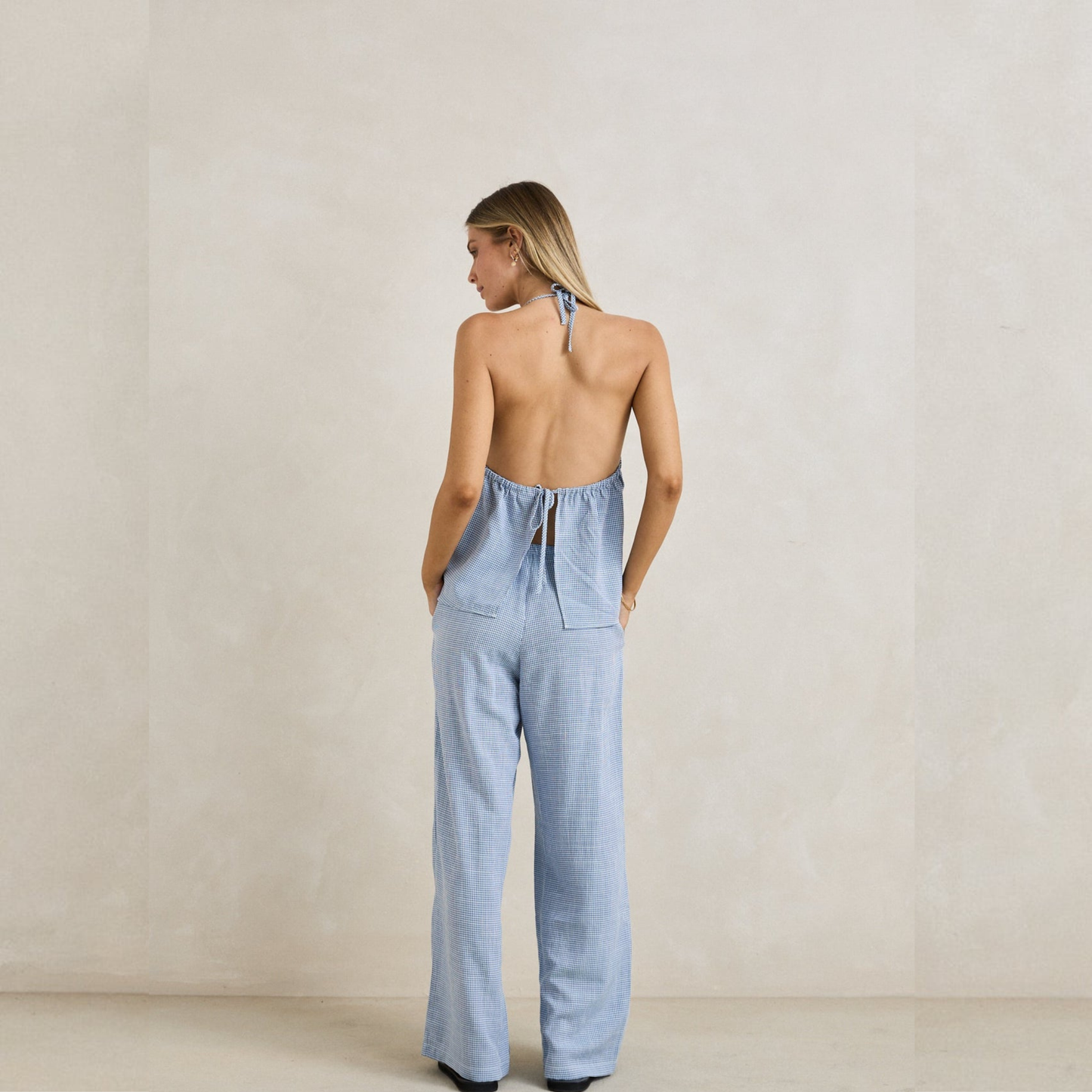 Rhythm Marisol Pant - Blue Check by Rhythm