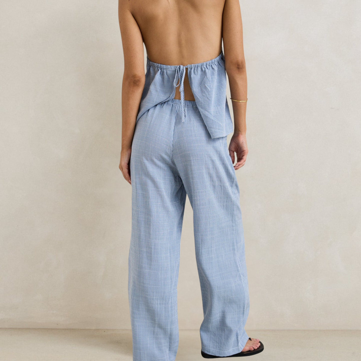 Rhythm Marisol Pant - Blue Check