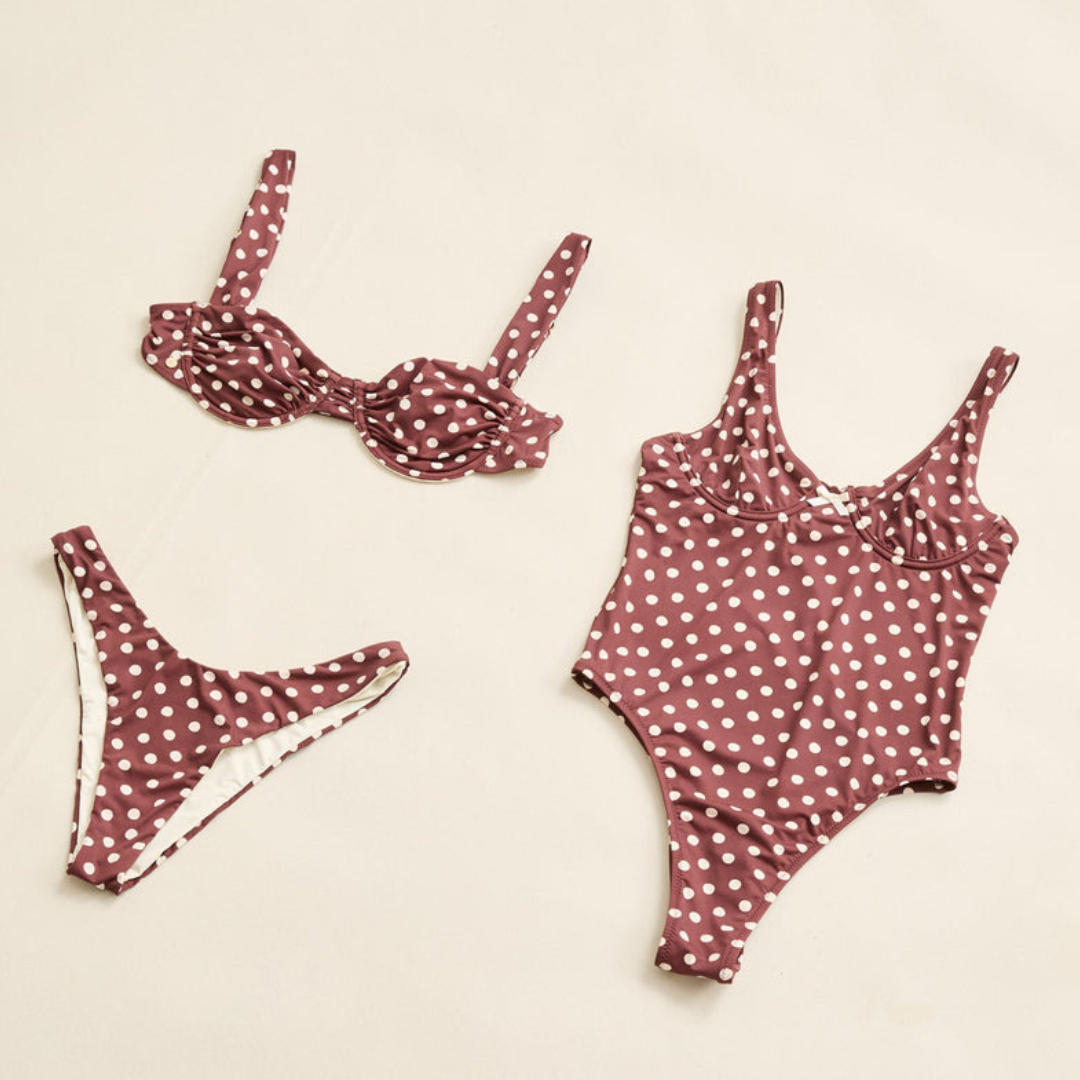Rhythm Dotti Underwire One Piece - Cafe