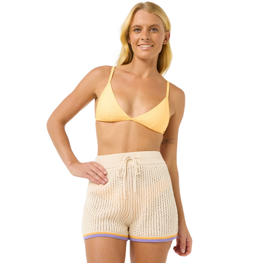 Rip Curl Cala Vadella Crochet Short - Off White