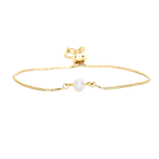 Salty Cali Fresh Water Bolo Bracelet - Gold