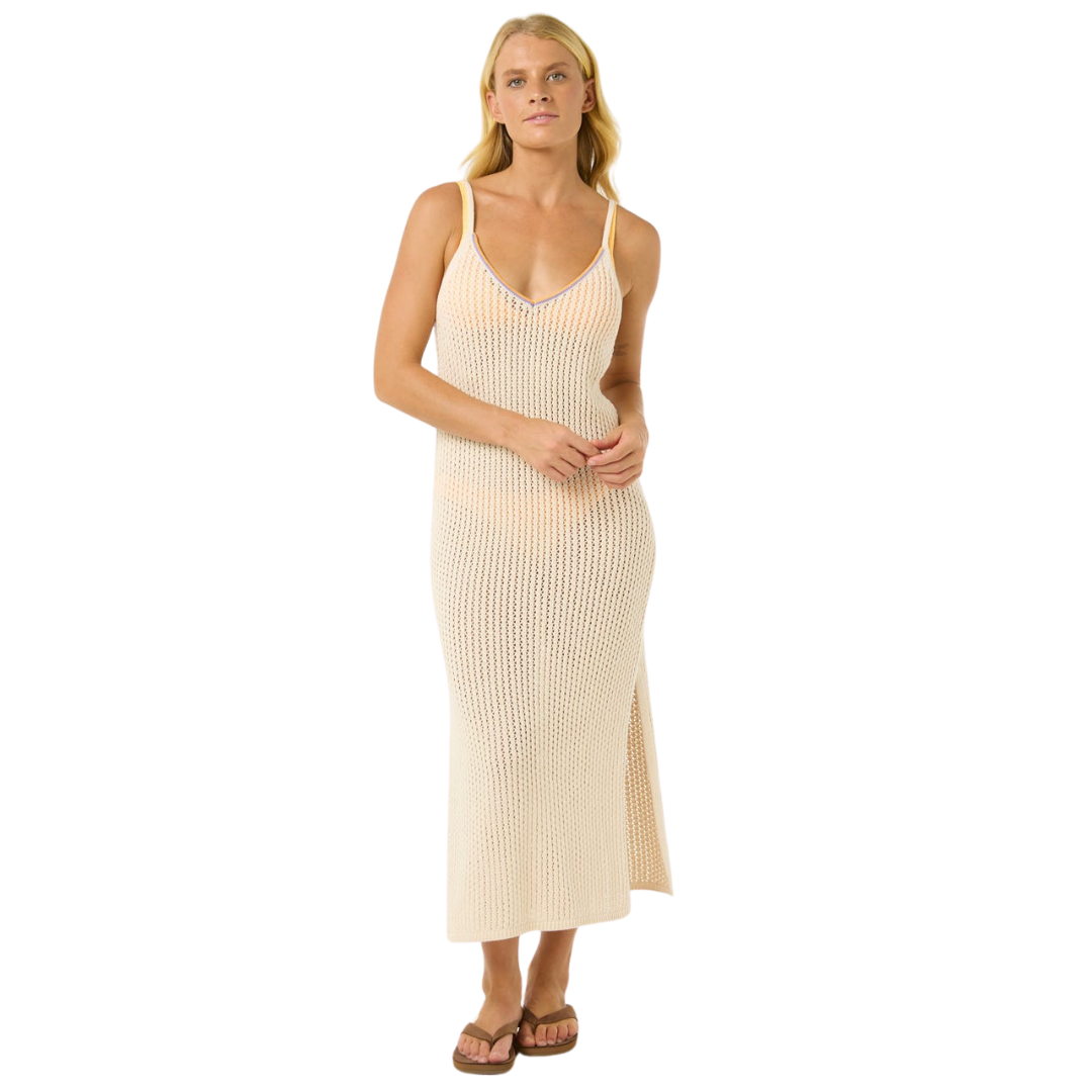Rip Curl Cala Vadella Crochet Dress - Off White