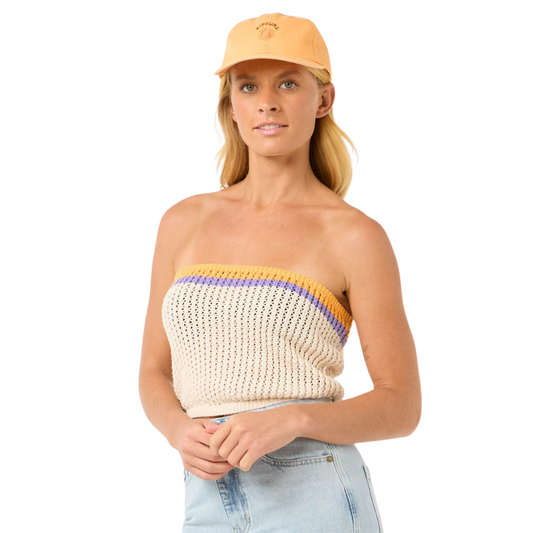 Rip Curl Cala Vadella Crochet Top - Off White