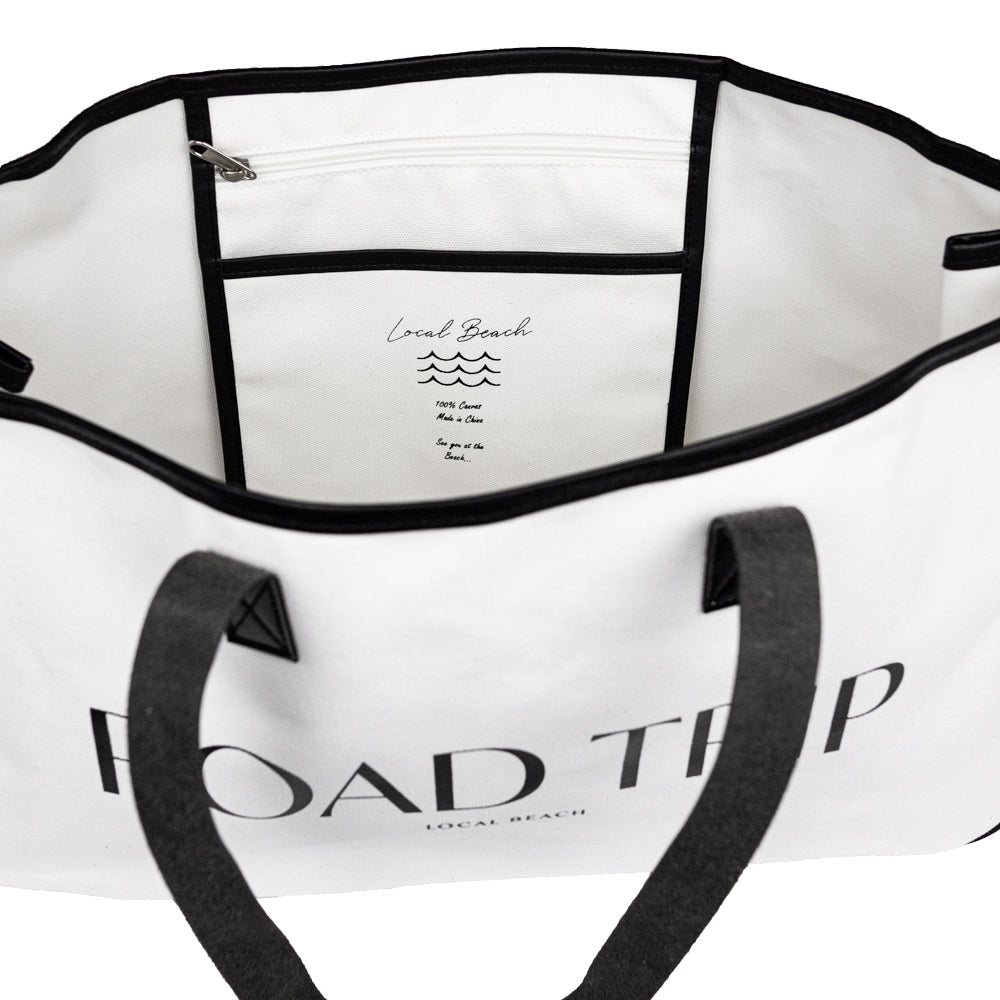 Local Beach Beach Canvas Tote - White