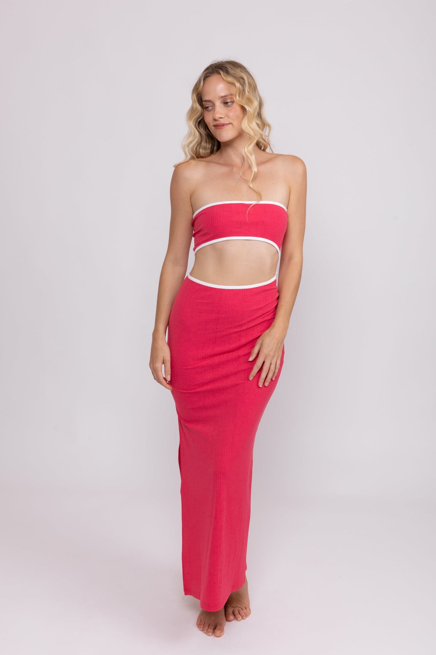 Rusty Amara Reversible Maxi Dress - Magenta