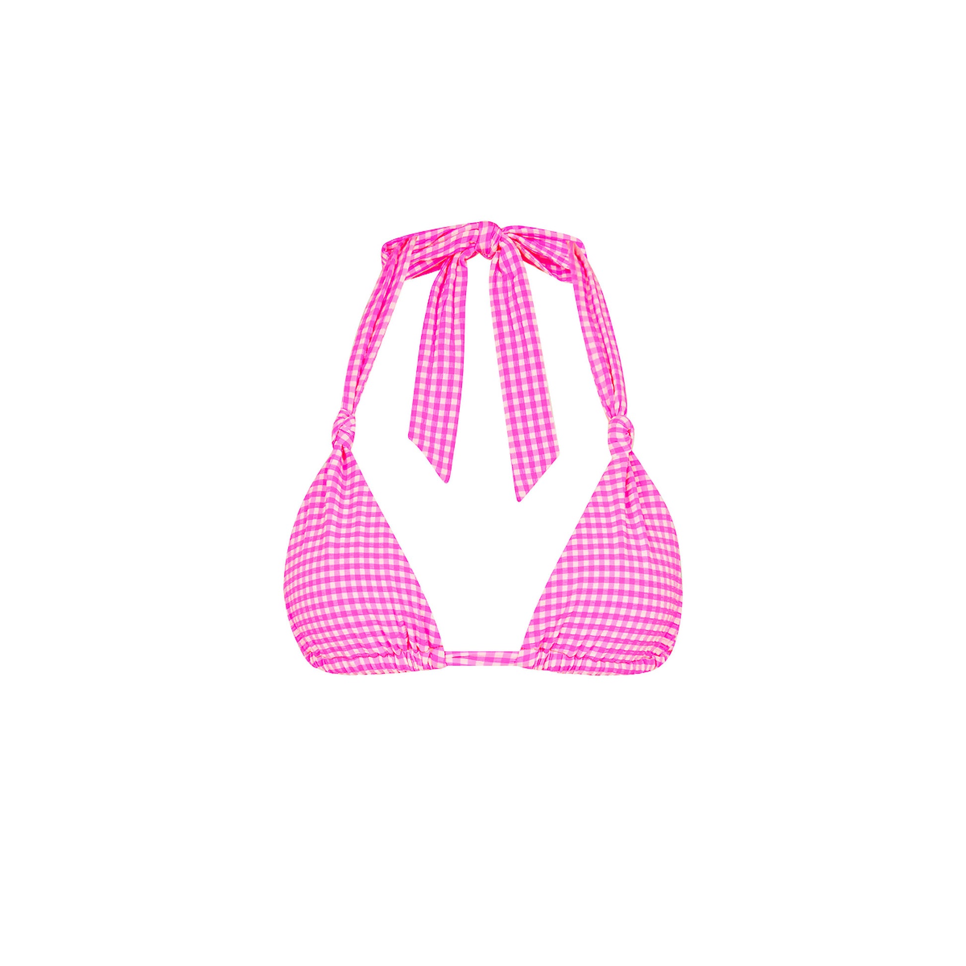 Kulani Kinis Soft Knot Halter Bikini Top - Pink Diva (Pocket Paradise Collection) by Kulani Kinis