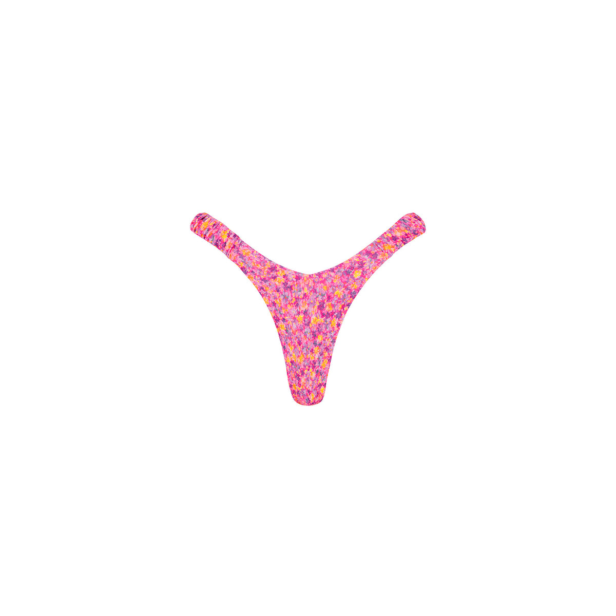 Kulani Kinis Retro Y Thong Bikini Bottom - Gelato Bloom (Hibiscus Stereo Collection)