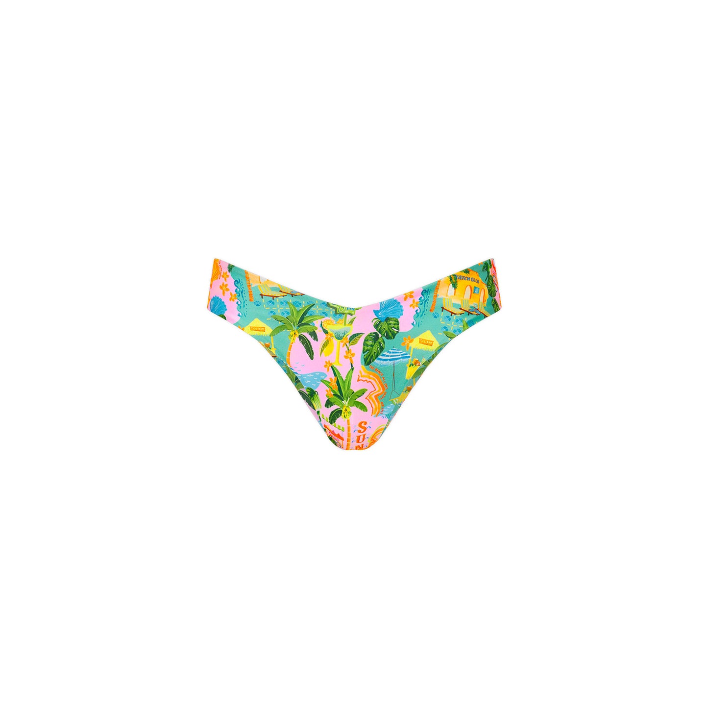 Kulani Kinis Cheeky V Bikini Bottom - Sunlit Spritz (Sunlit Mischief Collection)