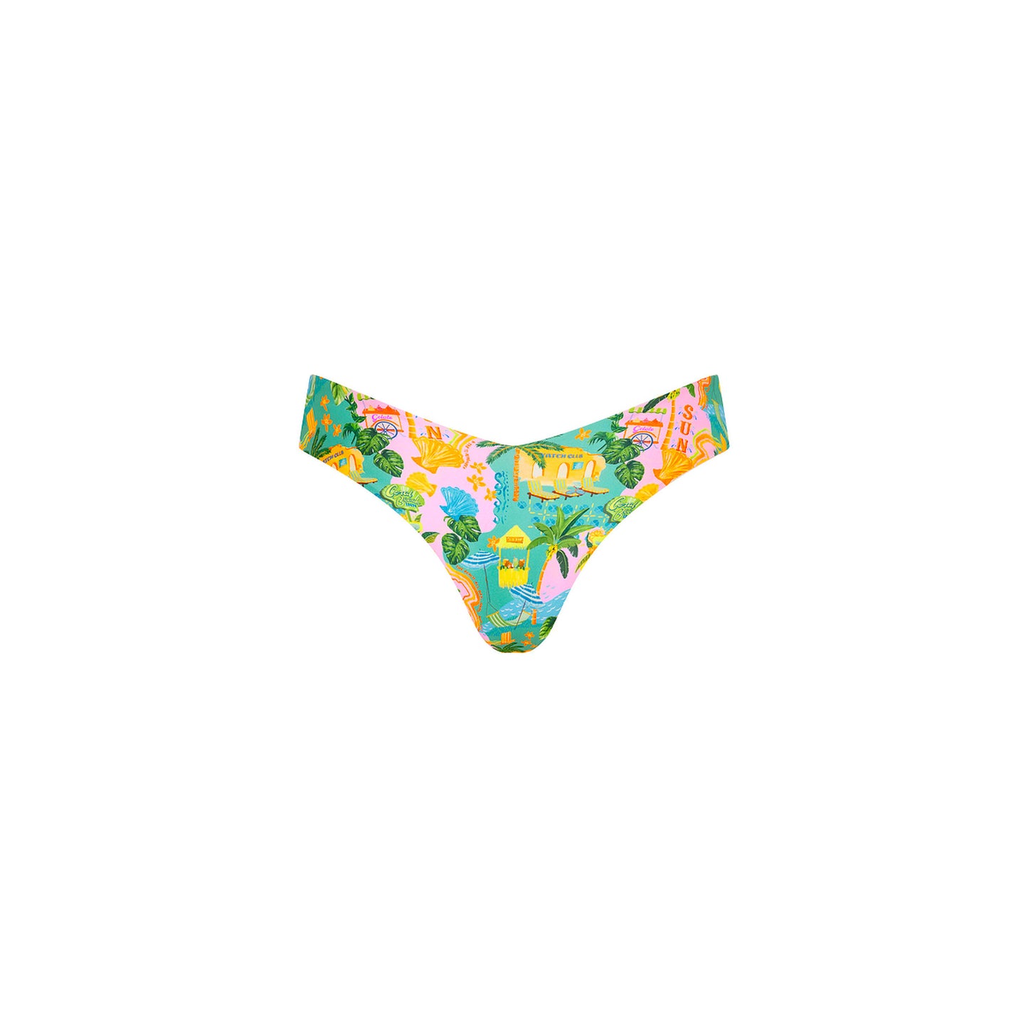 Kulani Kinis Cheeky V Bikini Bottom - Sunlit Spritz (Sunlit Mischief Collection)