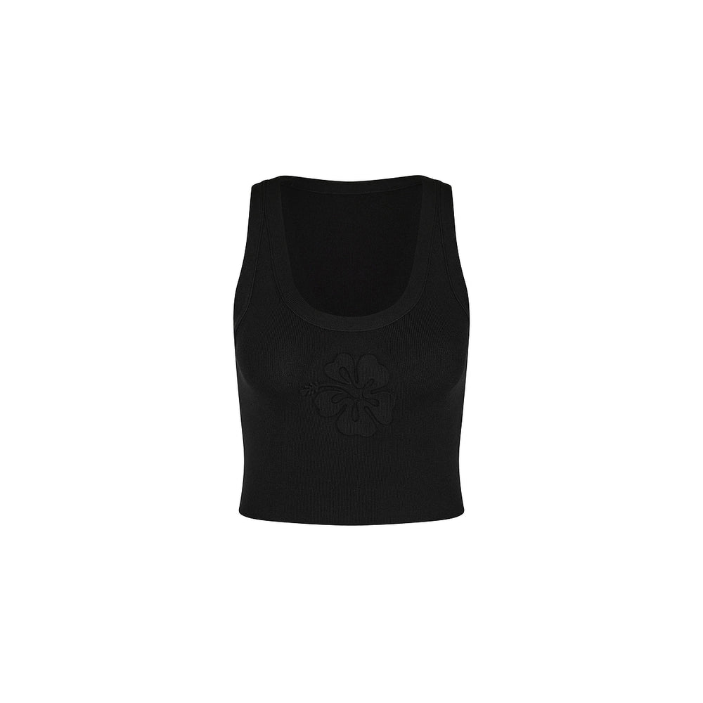 Kulani Kinis Embossed Knit Tank - Twilight Black (Tropic Tour Collection)