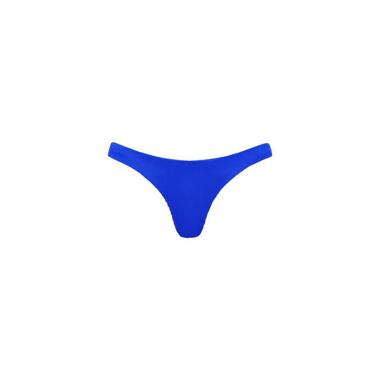 Kulani Kinis Minimal Cheeky Bikini Bottom - Ocean Blue Ribbed