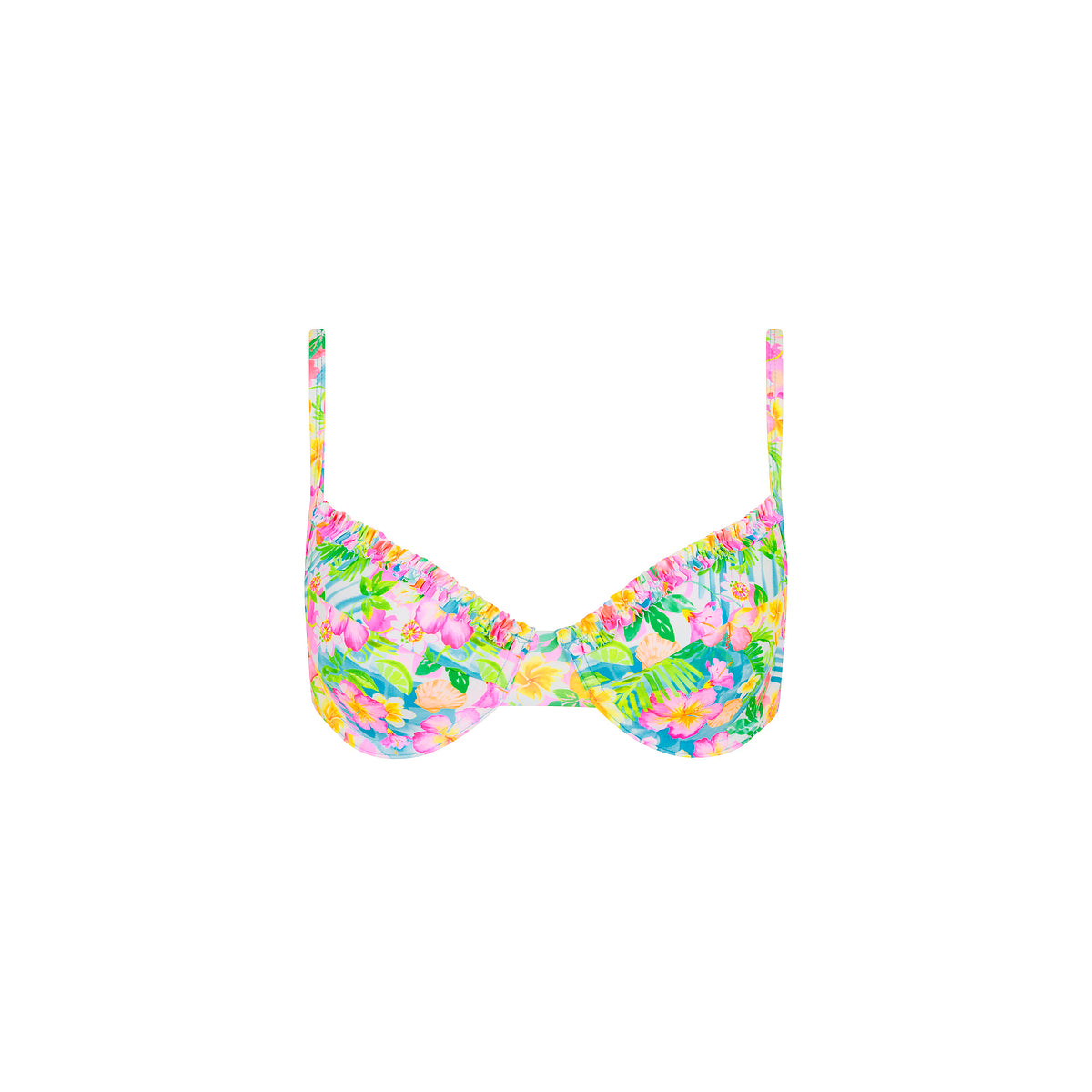 Kulani Kinis Double Ruffle Underwire Bikini Top - Summer Daydreams (Pocket Paradise Collection) by Kulani Kinis