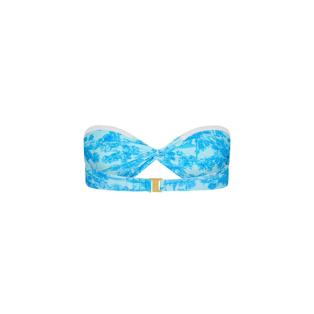 Kulani Kinis Twist Bandeau Bikini Top - Ocean Paradise (Hibiscus Stereo Collection)