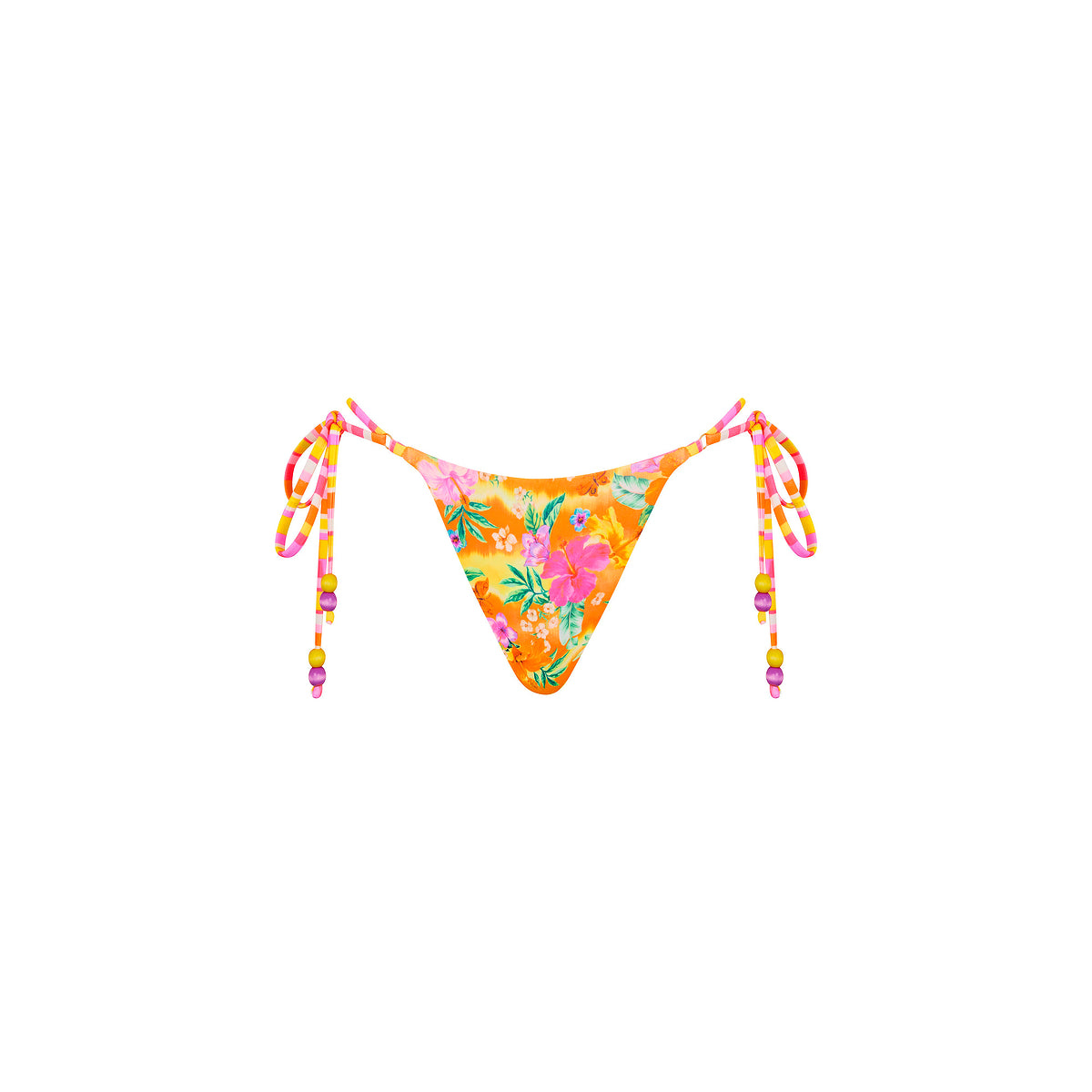 Kulani Kinis Thong Tie Side Bikini Bottom - Peachy Pocket (Pocket Paradise Collection) by Kulani Kinis