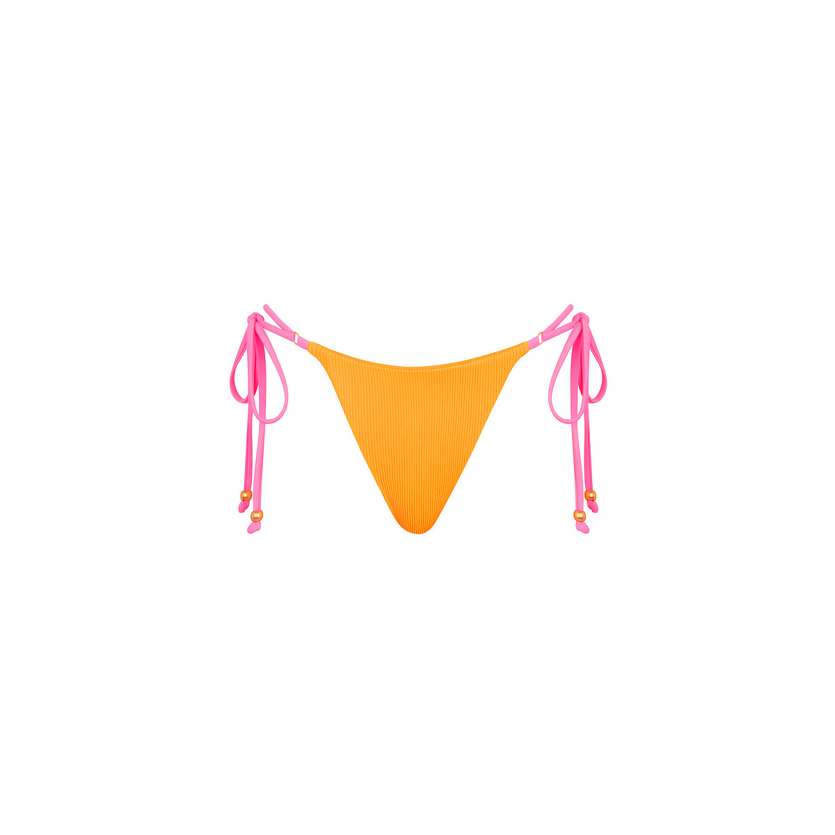 Kulani Kinis Thong Tie Side Bikini Bottom - Peach Pop (Pocket Paradise Collection) by Kulani Kinis