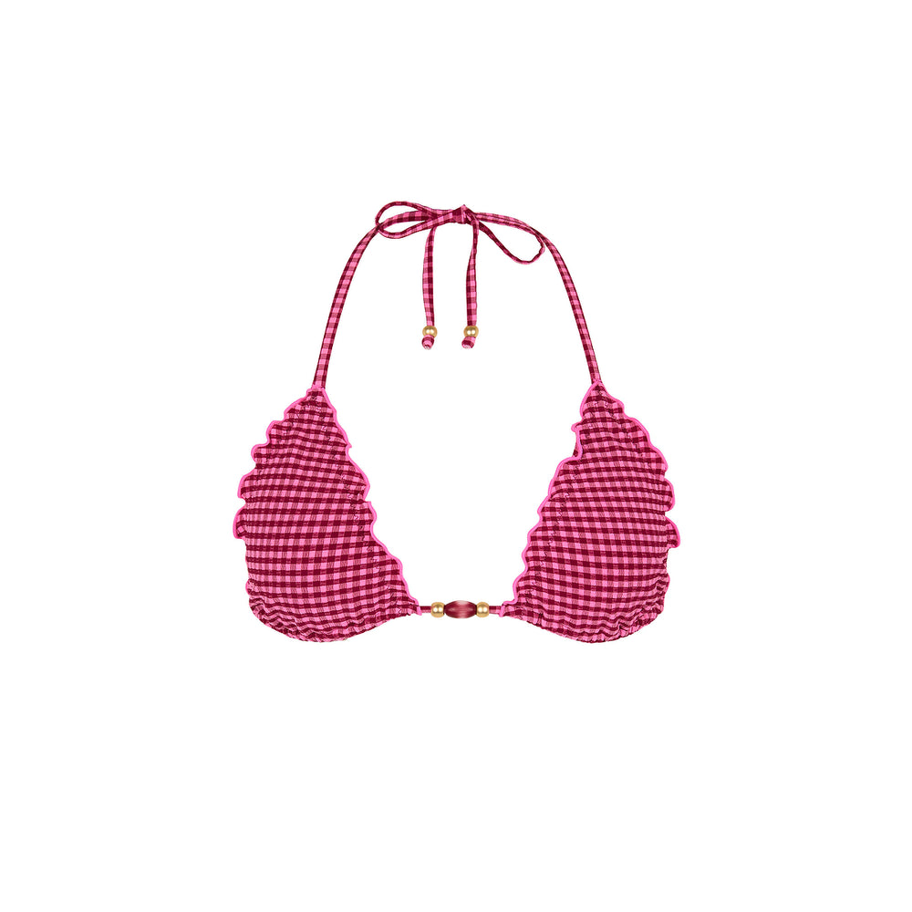 Kulani Kinis Lettuce Edge Bralette Bikini Top - Cherry Kiss (Tropic Tour Collection)