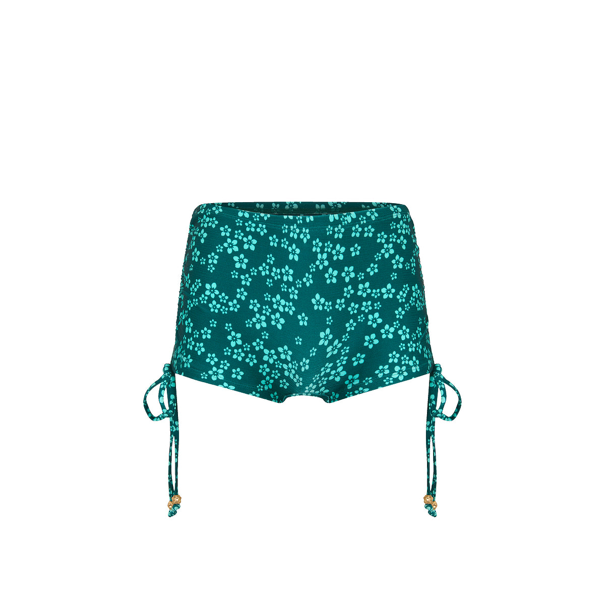 Kulani Kinis Ruched Tie Cheeky Swim Short - Moonkiss (Diving for Pearls Collection)