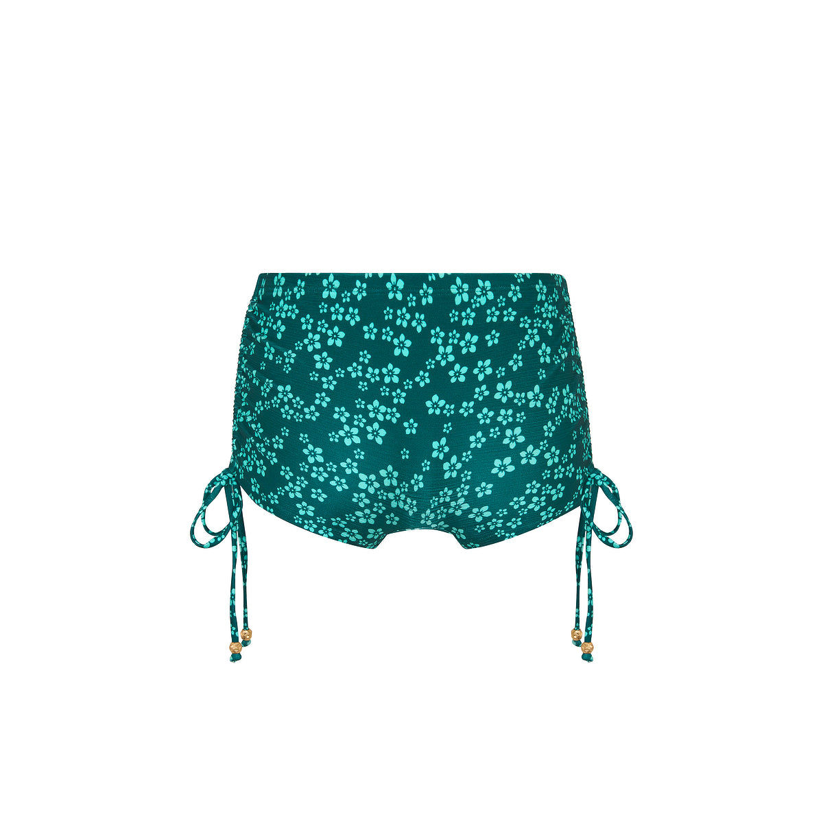 Kulani Kinis Ruched Tie Cheeky Swim Short - Moonkiss (Diving for Pearls Collection)