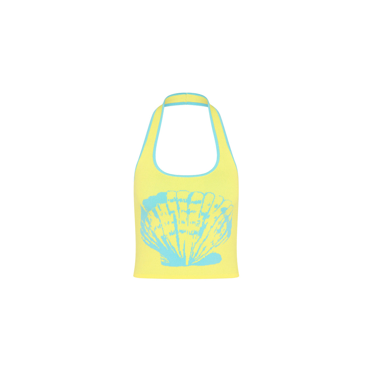Kulani Kinis Knit Halter Tank Top - Sunshell (Diving for Pearls Collection)