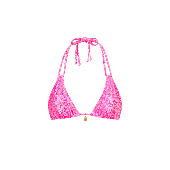 Kulani Kinis Halter Bralette Bikini Top - Rose Quartz (Electric Sunshine Collection)