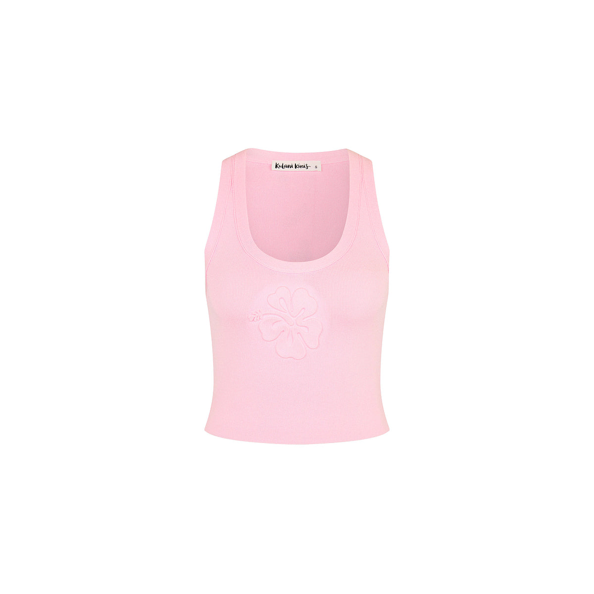 Kulani Kinis Embossed Knit Tank - Pocket Pink (Pocket Paradise Collection) by Kulani Kinis