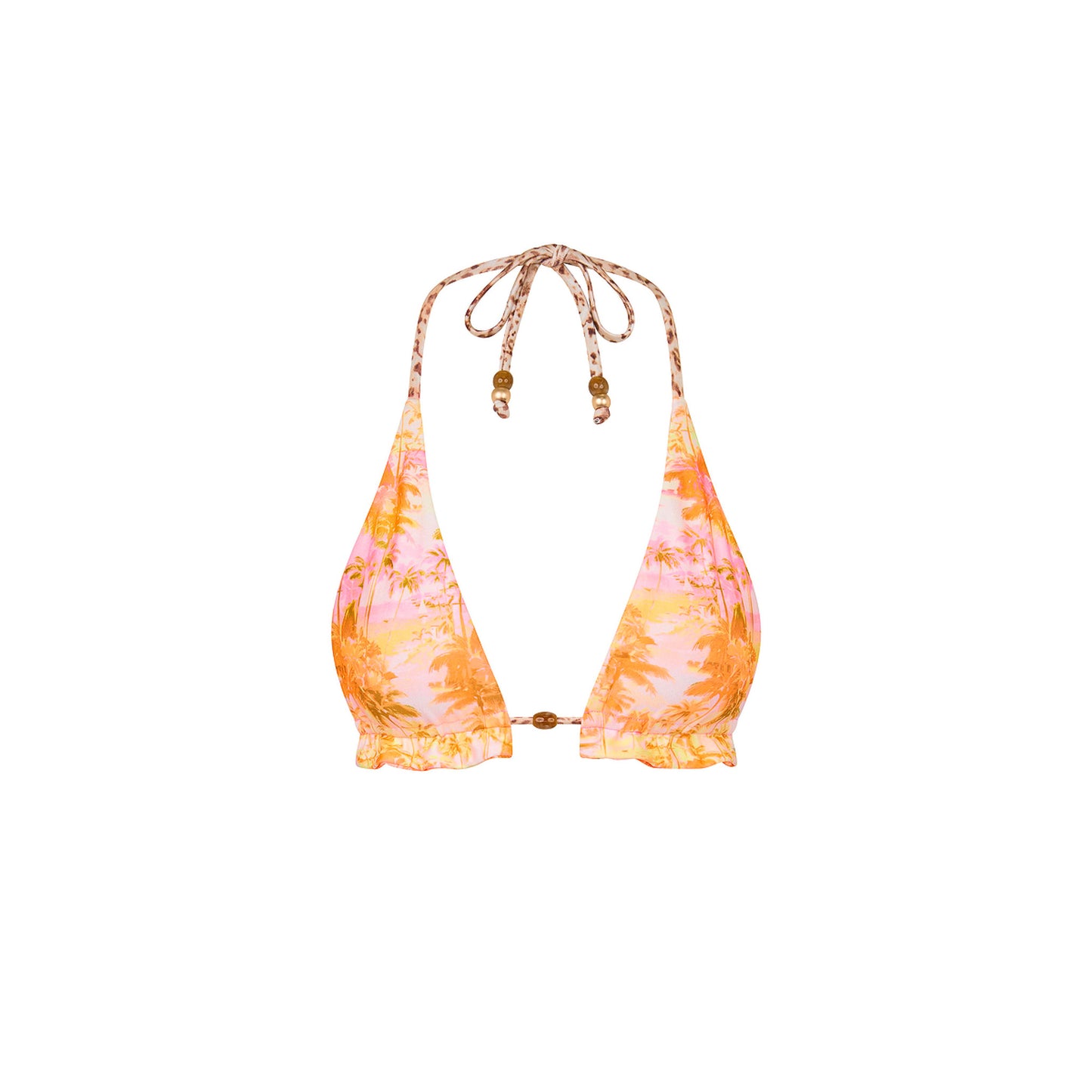 Kulani Kinis Frill Halter Bralette Bikini Top - Wild Skies (Mermaid Moon Collection)