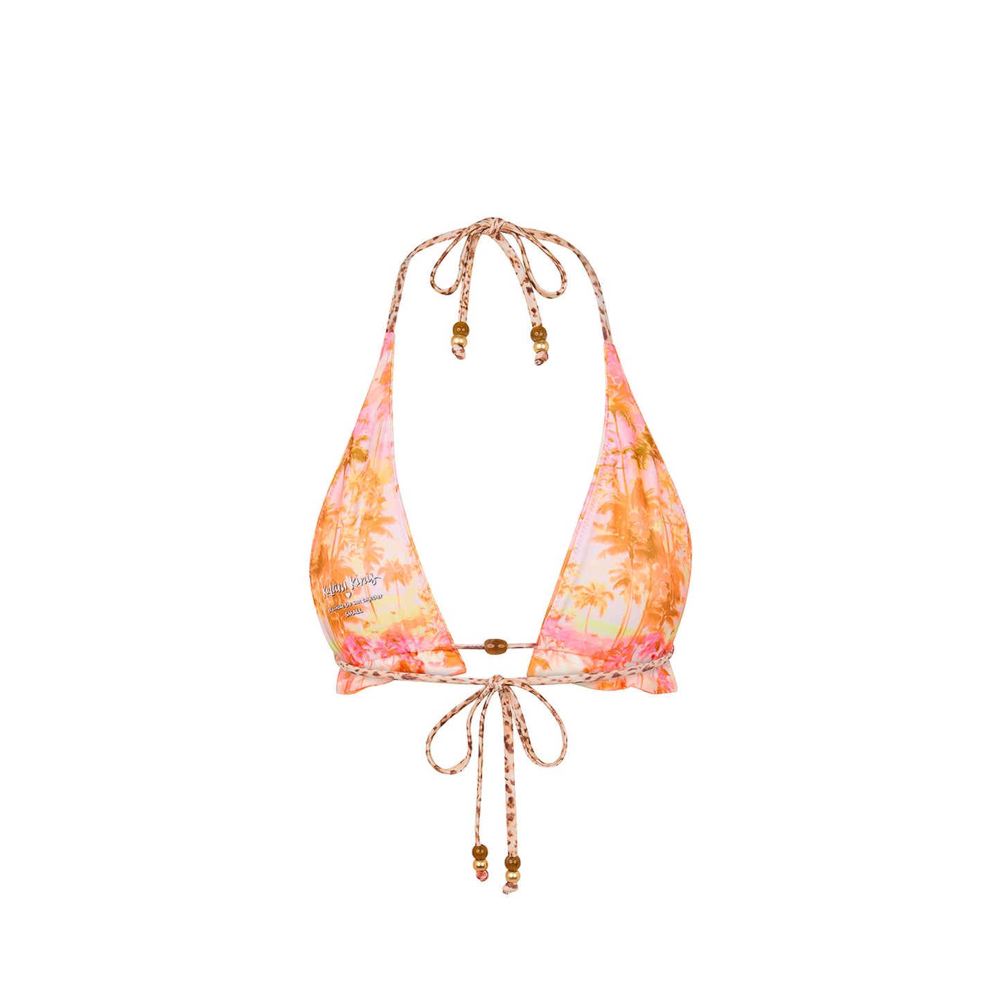 Kulani Kinis Frill Halter Bralette Bikini Top - Wild Skies (Mermaid Moon Collection)