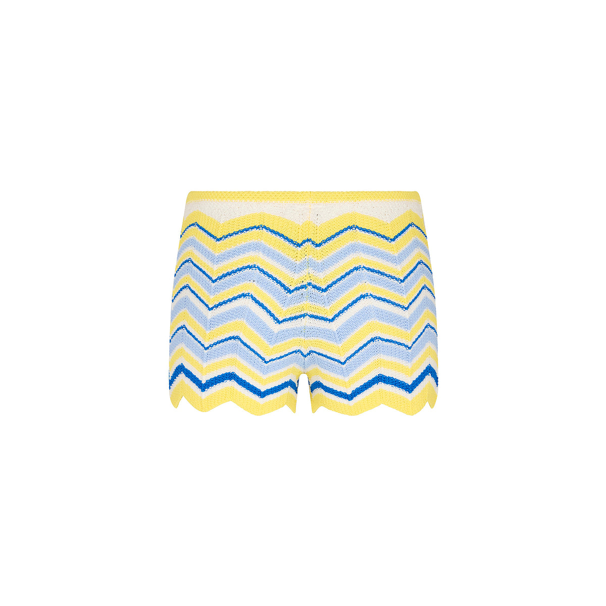 Kulani Kinis Chevron Knit Micro Short - Lemon Daze (Diving for Pearls Collection)