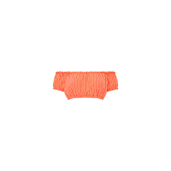 Kulani Kinis Off Shoulder Bandeau Bikini Top - Honeysuckle (Electric Sunshine Collection)