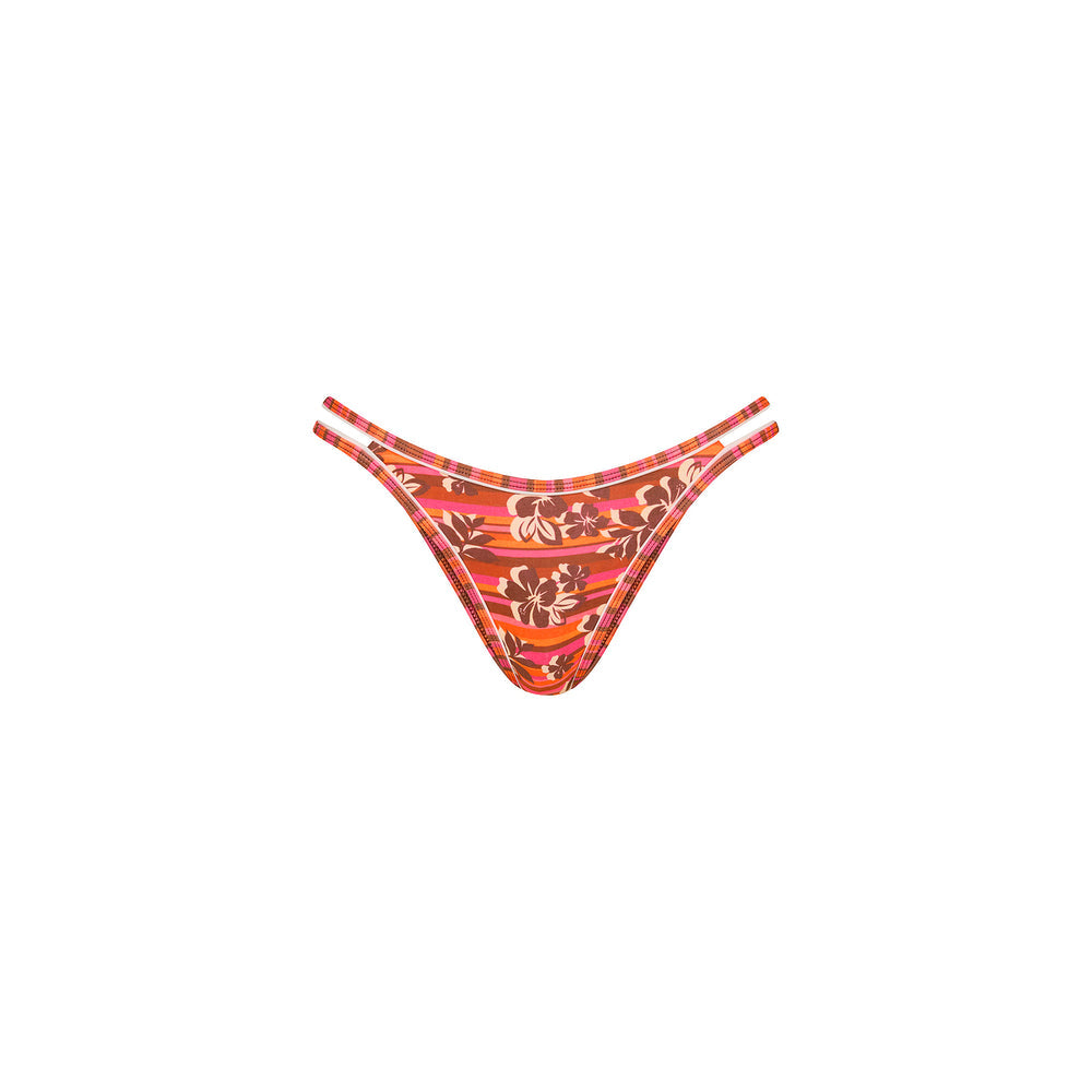 Kulani Kinis Double Bind Twin Strap Bikini Bottom - Sunkissed Stripe (Tropic Tour Collection)