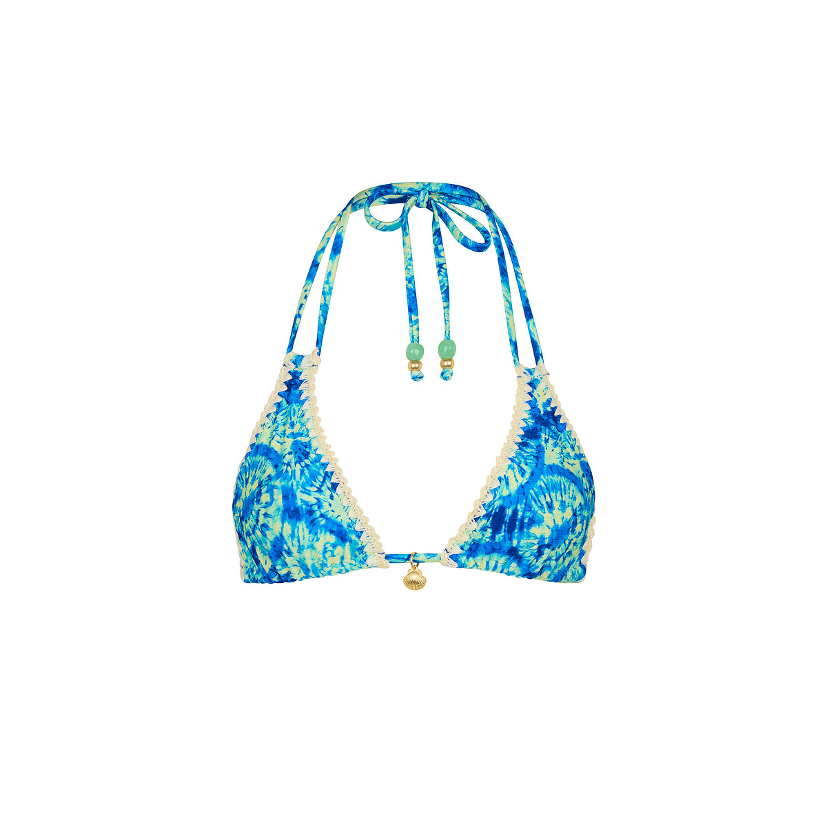 Kulani Kinis Crochet Halter Bikini Top - Tidal Glow (Diving for Pearls Collection)