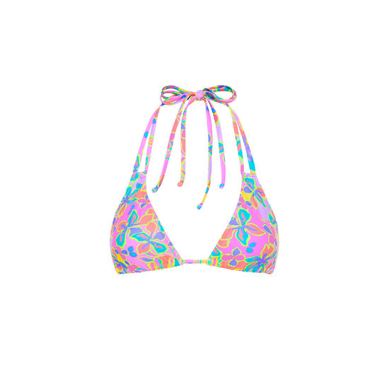 Kulani Kinis Halter Bralette Bikini Top Pink Aurora - Ocean Athletica Ava  Jules & Hannah Meloche – Sand Surf Co.