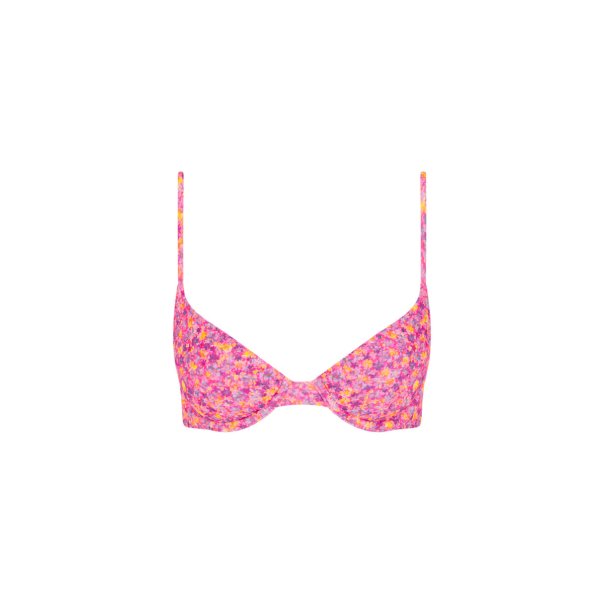 Kulani Kinis Slim Underwire Bra Bikini Top - Gelato Bloom (Hibiscus Stereo Collection)