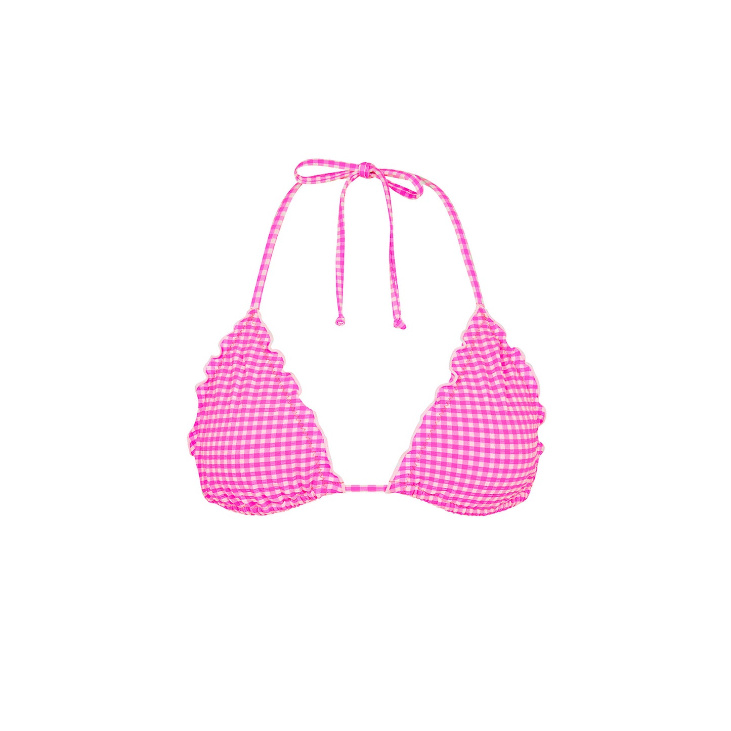 Kulani Kinis Lettuce Edge Bralette Bikini Top - Pink Diva (Pocket Paradise Collection) by Kulani Kinis