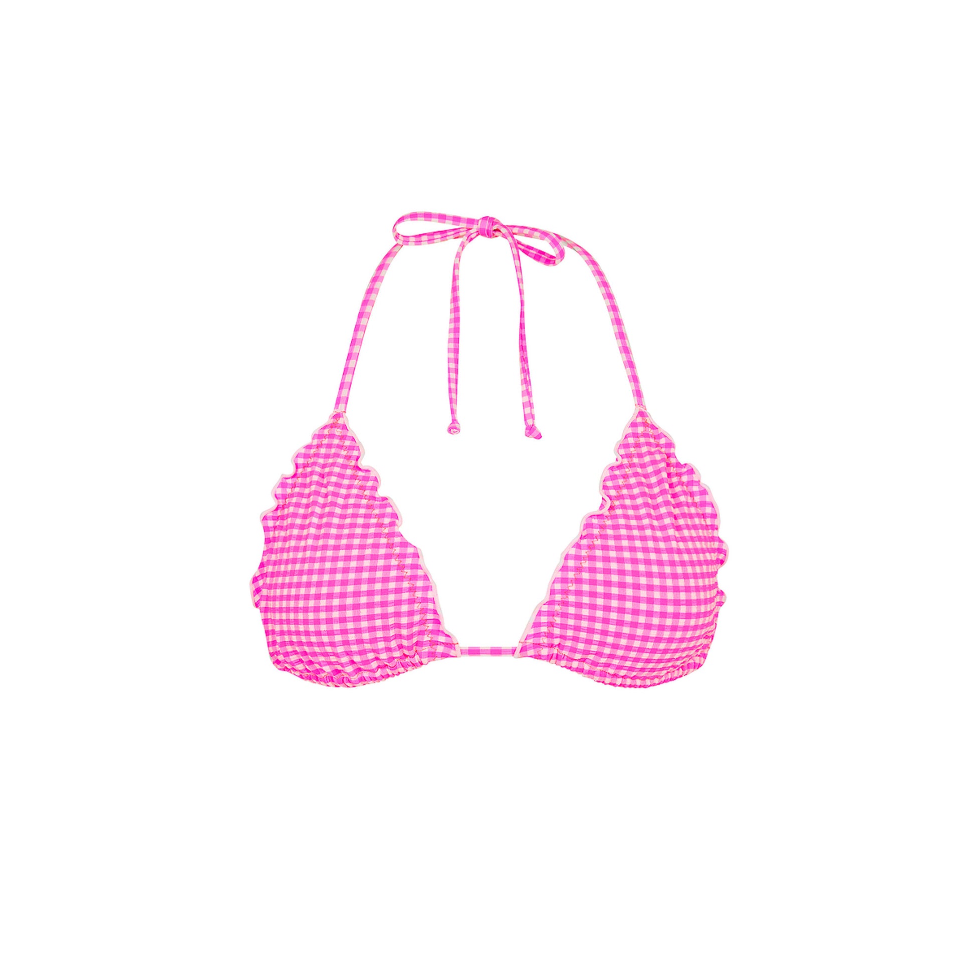 Kulani Kinis Lettuce Edge Bralette Bikini Top - Pink Diva (Pocket Paradise Collection) by Kulani Kinis