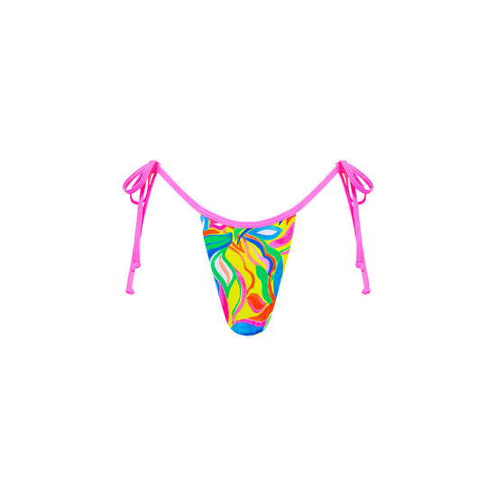 Kulani Kinis Micro Thong Tie Side Bikini Bottom - Tropical Illusion (Stolen Hearts Collection)