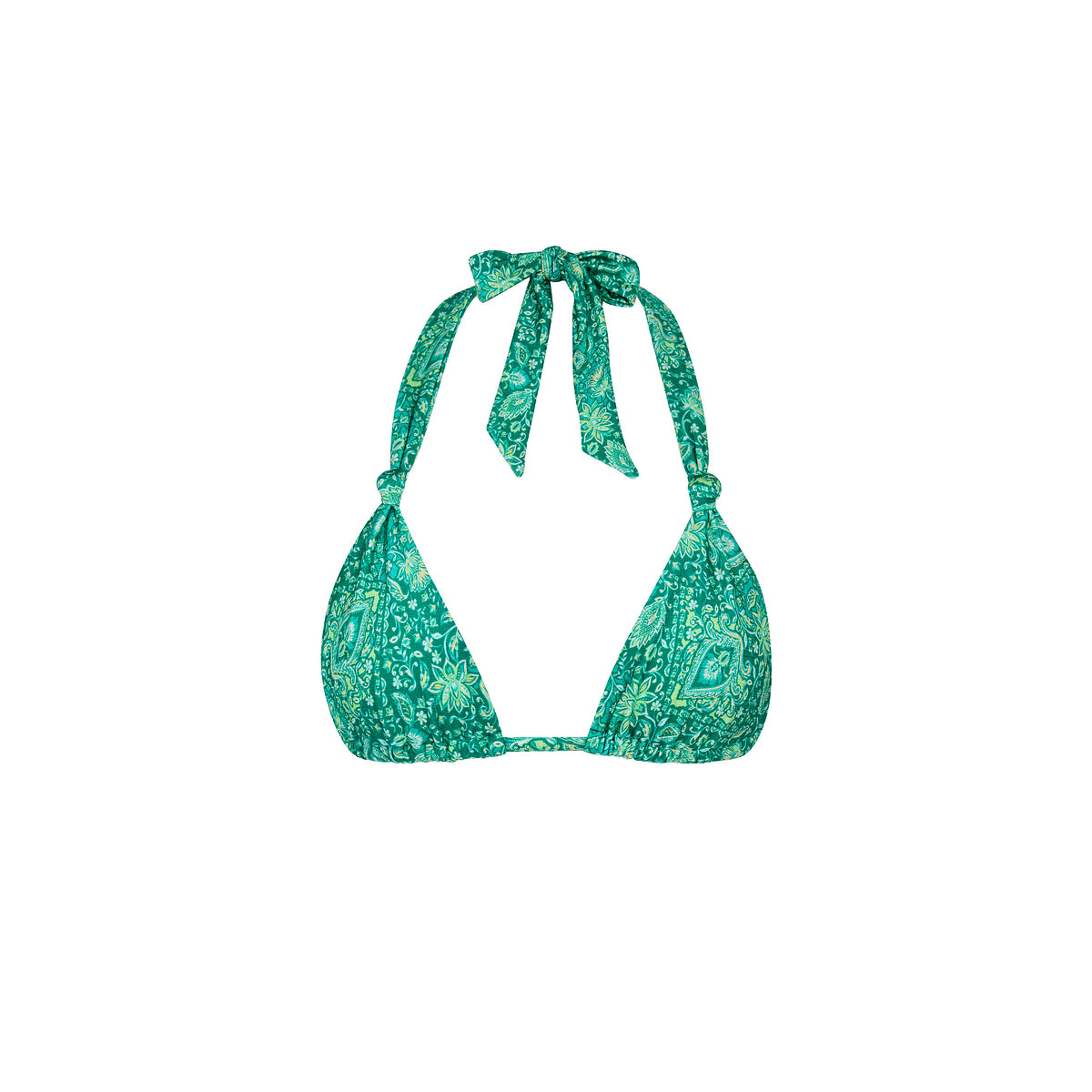 Kulani Kinis Soft Knot Halter Bikini Top - Emerald Aura (Pocket Paradise Collection) by Kulani Kinis
