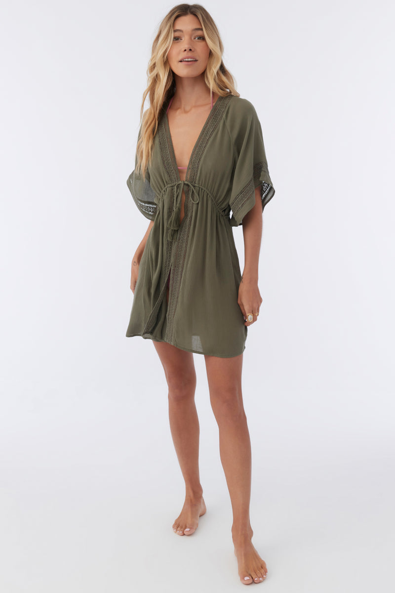 Olive green beach cover hot sale up