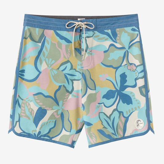 O'Neill O'Riginals Print Scallop 18" Boardshorts - Blue Fushion