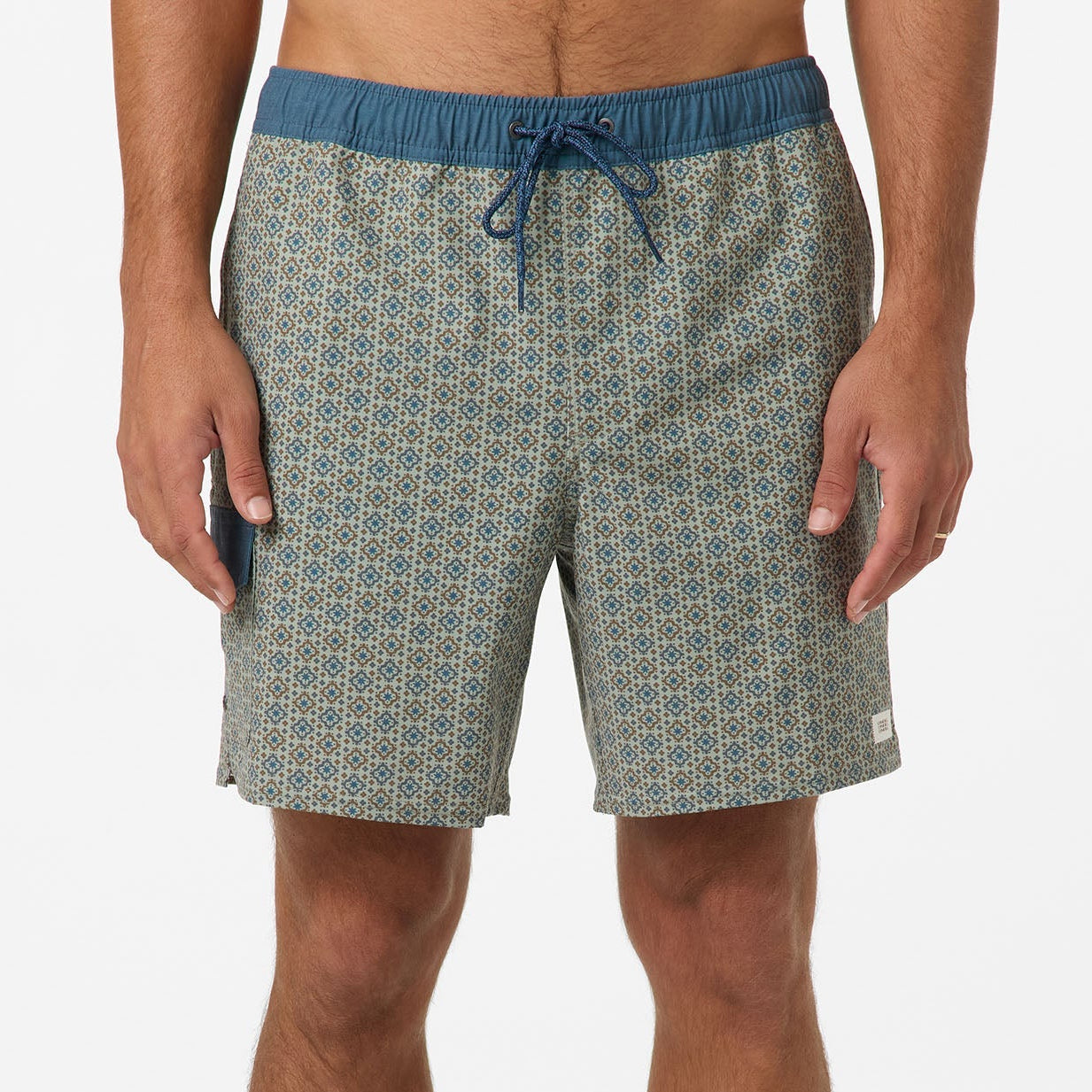 O'Neill Hermosa Retro 17" Elastic Waist Swim Trunks - Seagrass