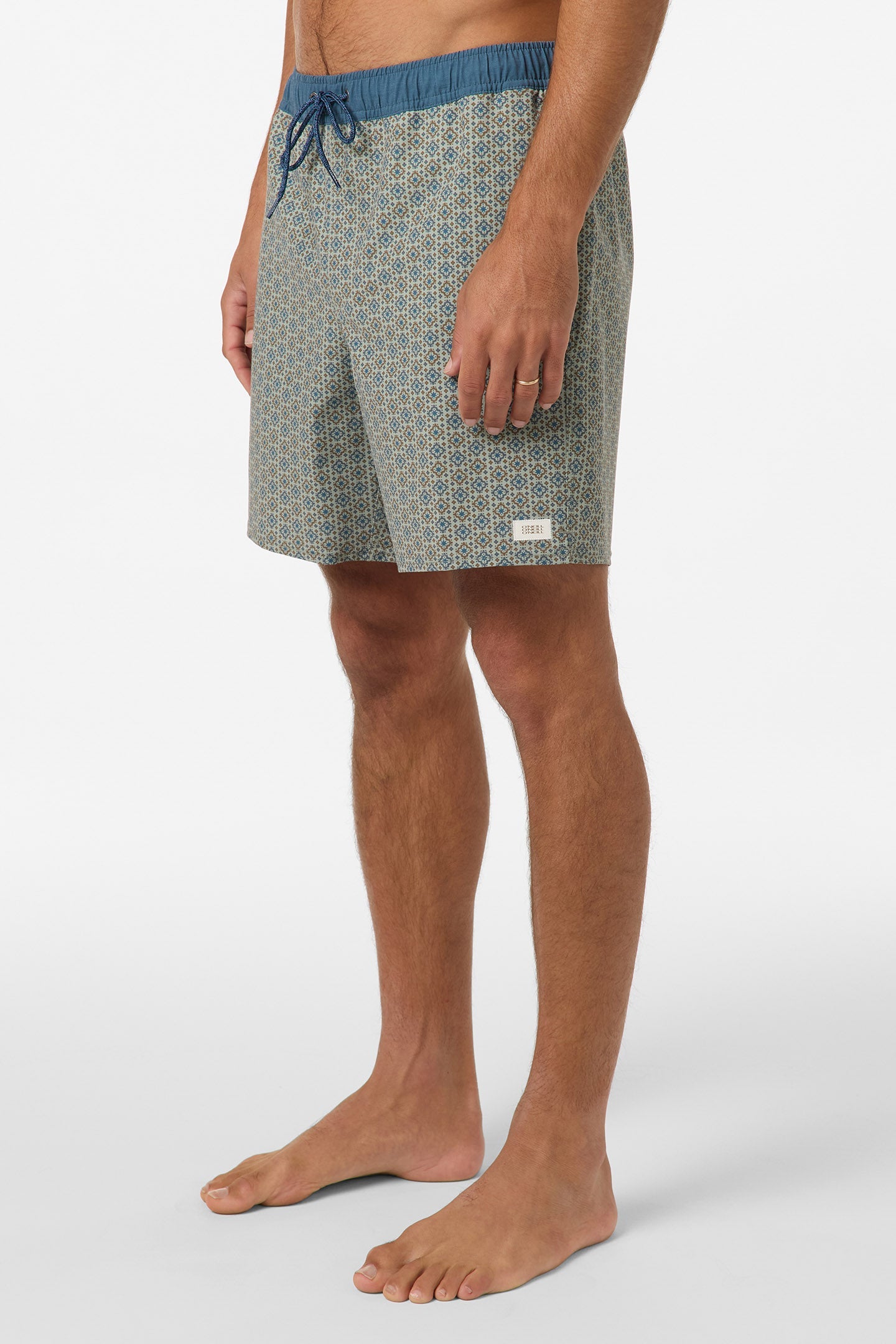 O'Neill Hermosa Retro 17" Elastic Waist Swim Trunks - Seagrass