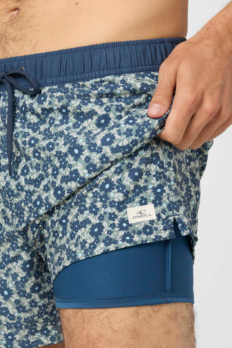 O'Neill Hermosa Light Lined Volley 15" Swim Trunks - Sage