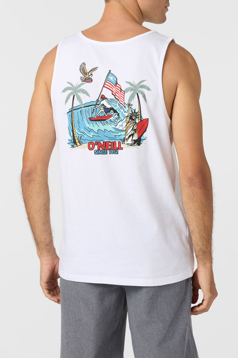 O'Neill Eagles Fly Standard Fit Tank Top - White