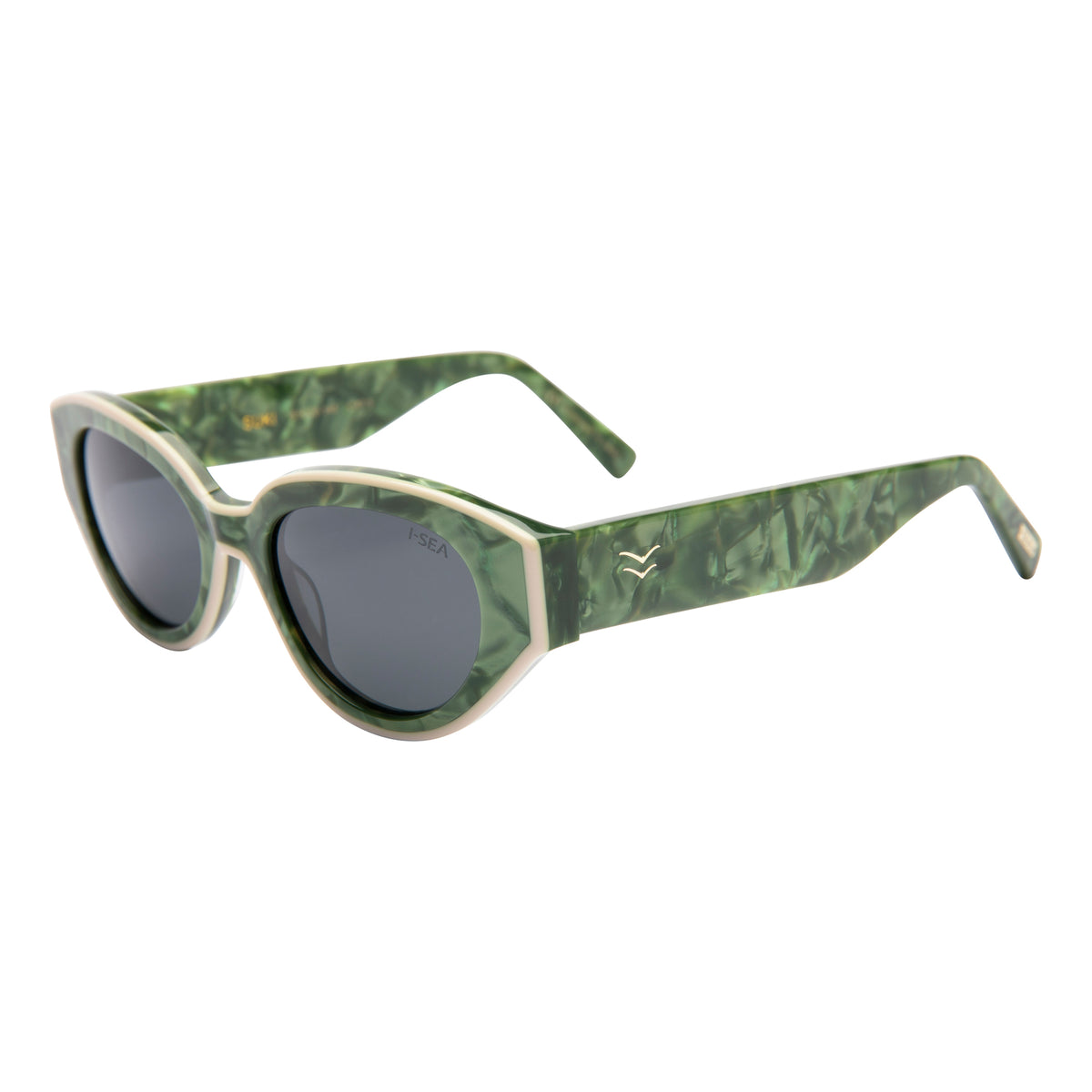 I-SEA Suki Polarized Sunglasses - Moss and Smoke