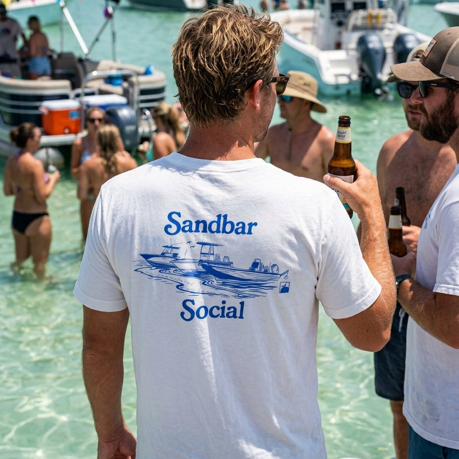 Flomotion Sandbar Social Tee - White by Flomotion