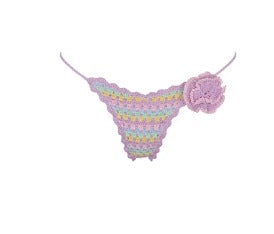 Capittana Beatriz Lilac Crochet Bikini Bottom